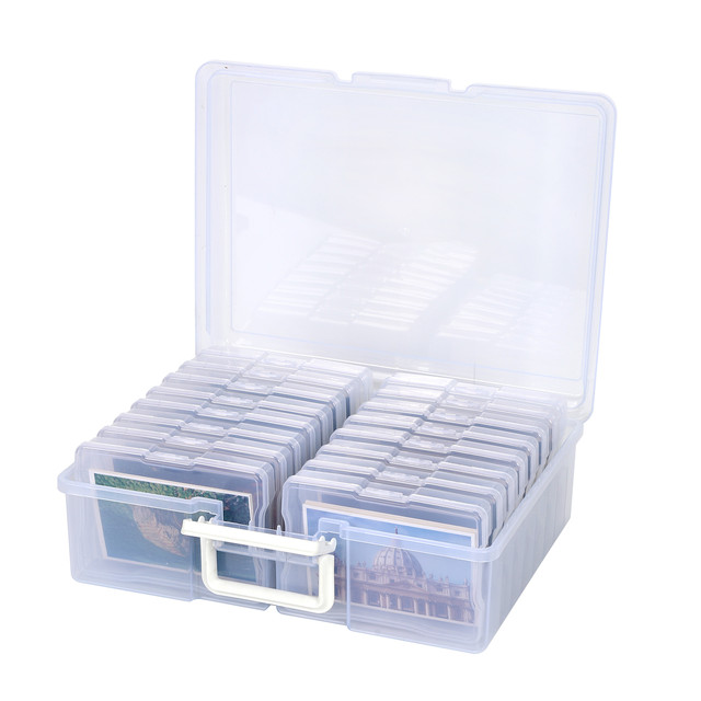 Photo Storage Box Photo Keeper Cases Plastic Photo Storage Organizer Suit  16 Inner Boxes for Jewelry